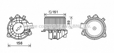 AVA QUALITY COOLING ft8439 -  Электродвигатель, вентиляция салона